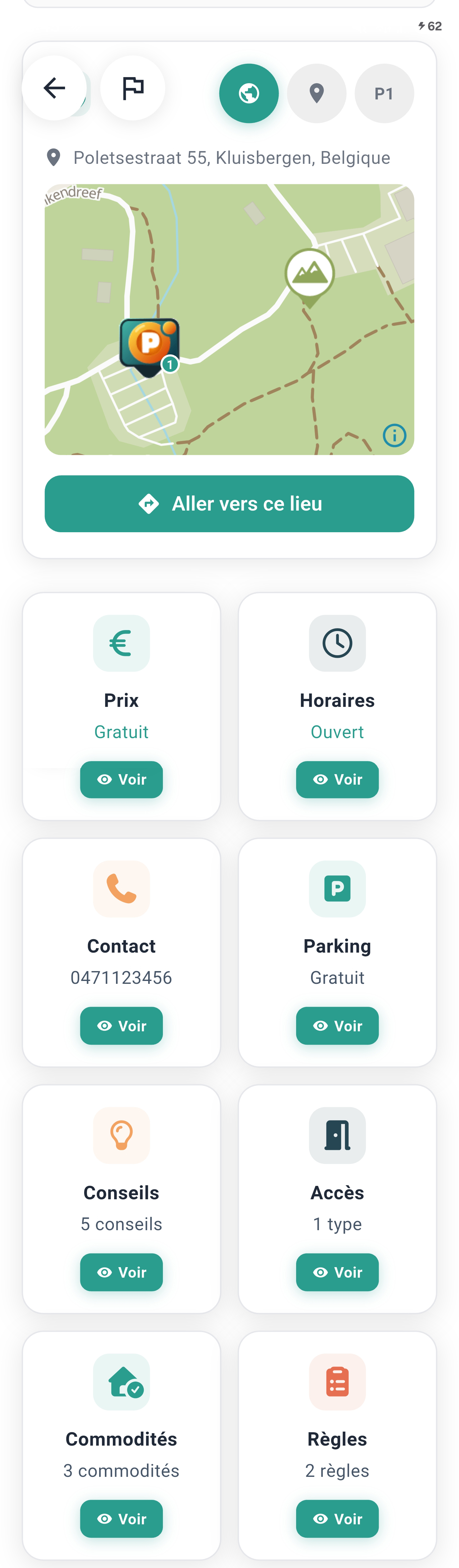 Fiche pratique d'un spot Spotvib : itinéraire, prix, horaires, contact, parking, conseils, accès